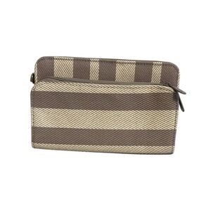 Thirty-one Perfect Cents Wallet Striped Canvas Gray & Cream New
